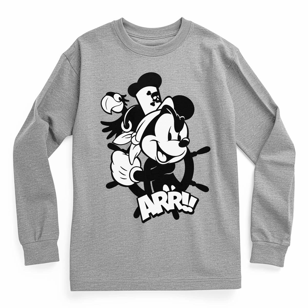 Yo Ho! Youth Long Sleeve Tee - Steamboat Willie World