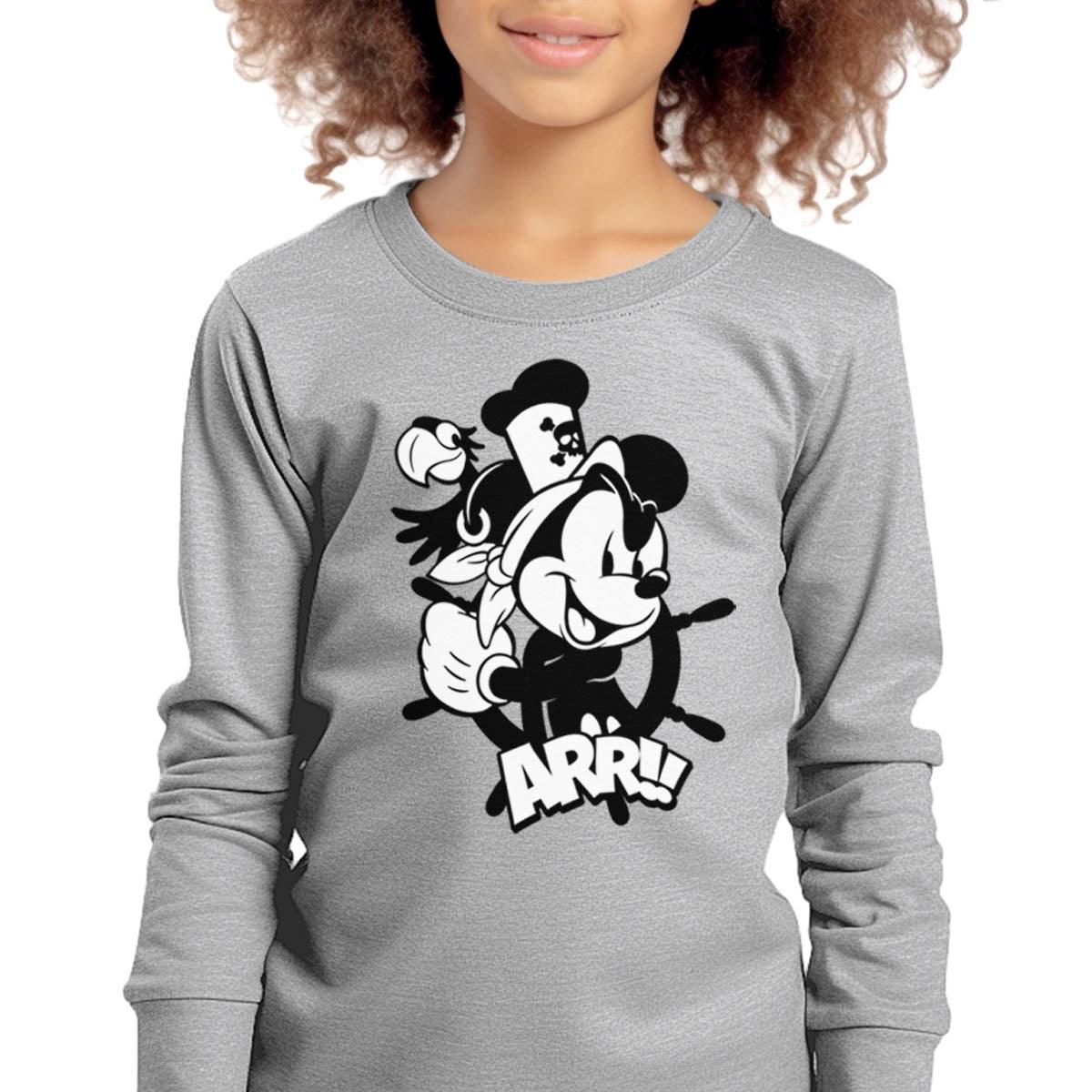 Yo Ho! Youth Long Sleeve Tee - Steamboat Willie World