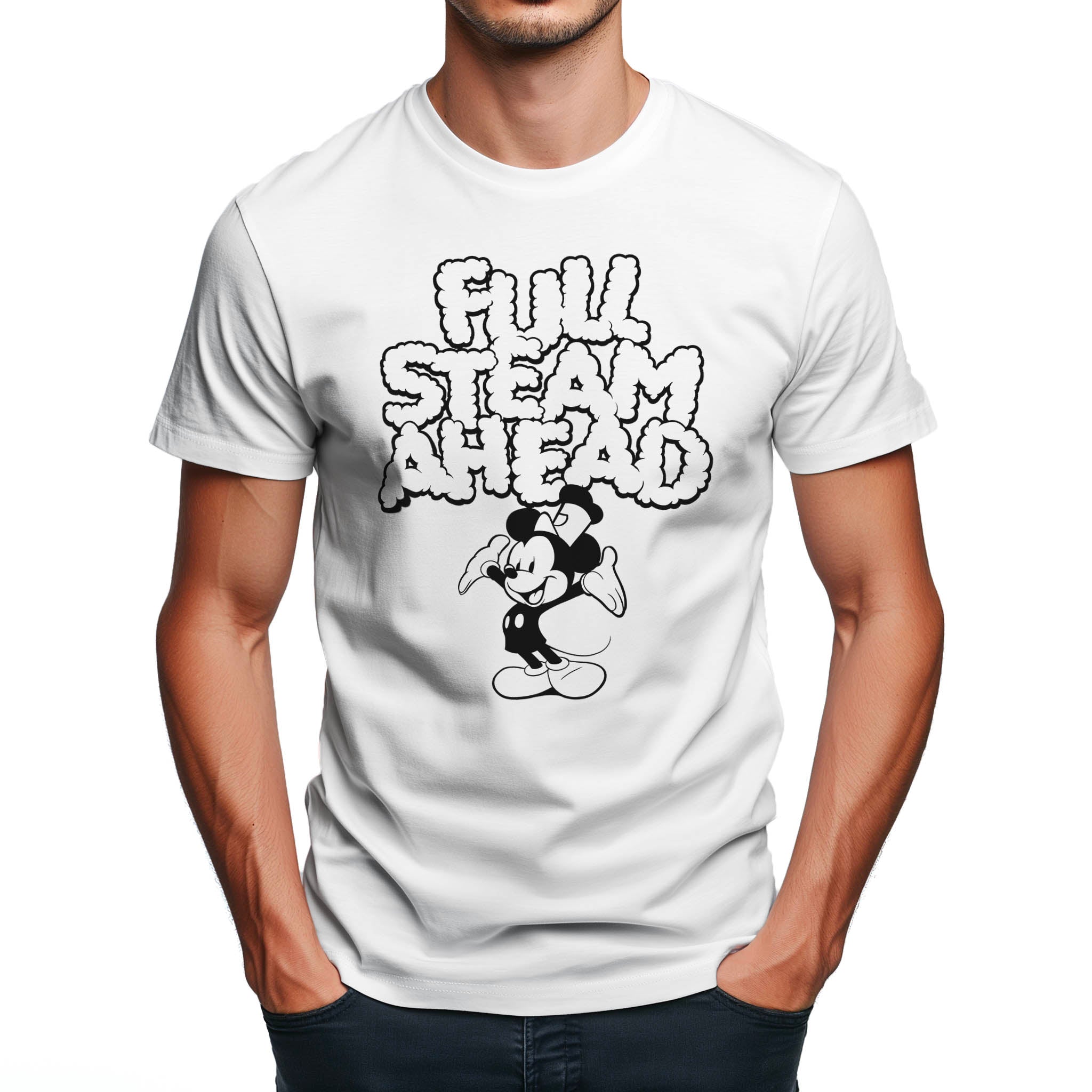 Full Steam Ahead! Tee - Steamboat Willie World