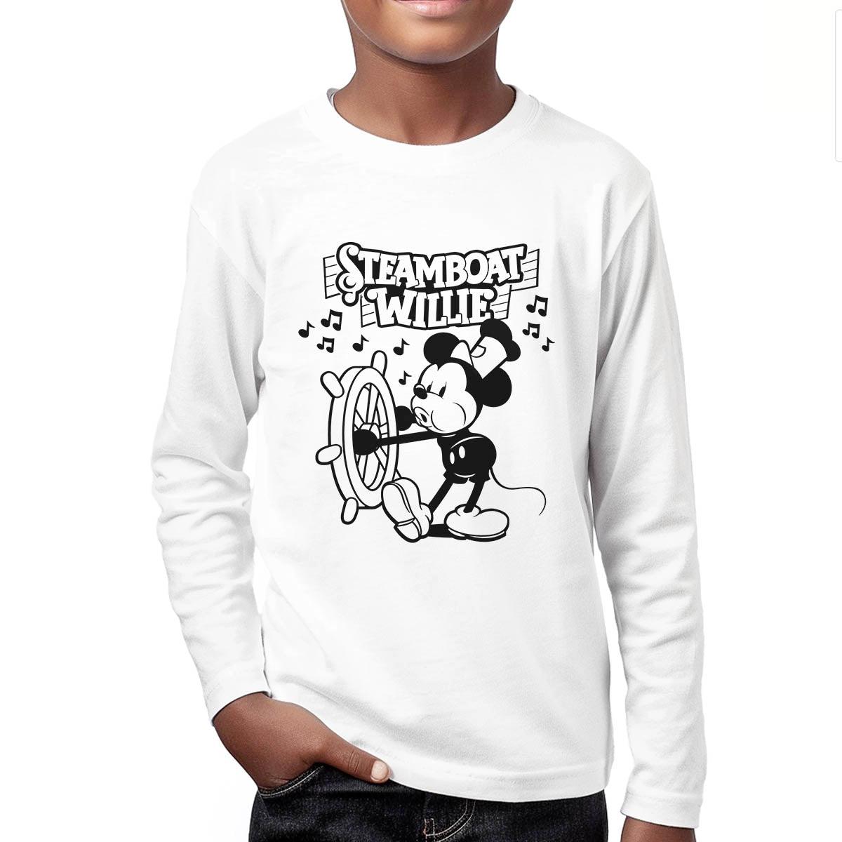 Willie Symphony Youth Long Sleeve Tee - Steamboat Willie World