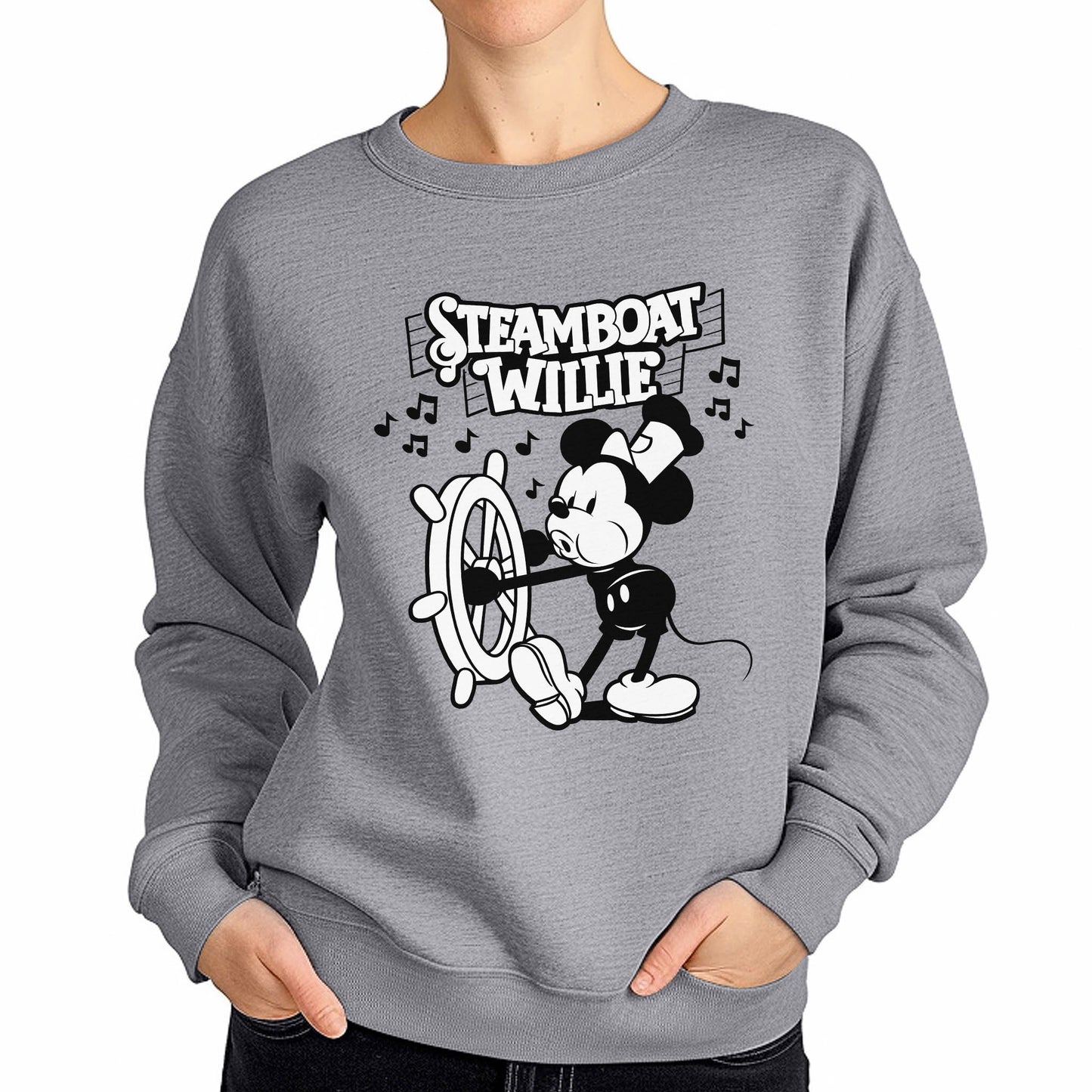 Willie Symphony Crewneck Sweatshirt - Steamboat Willie World