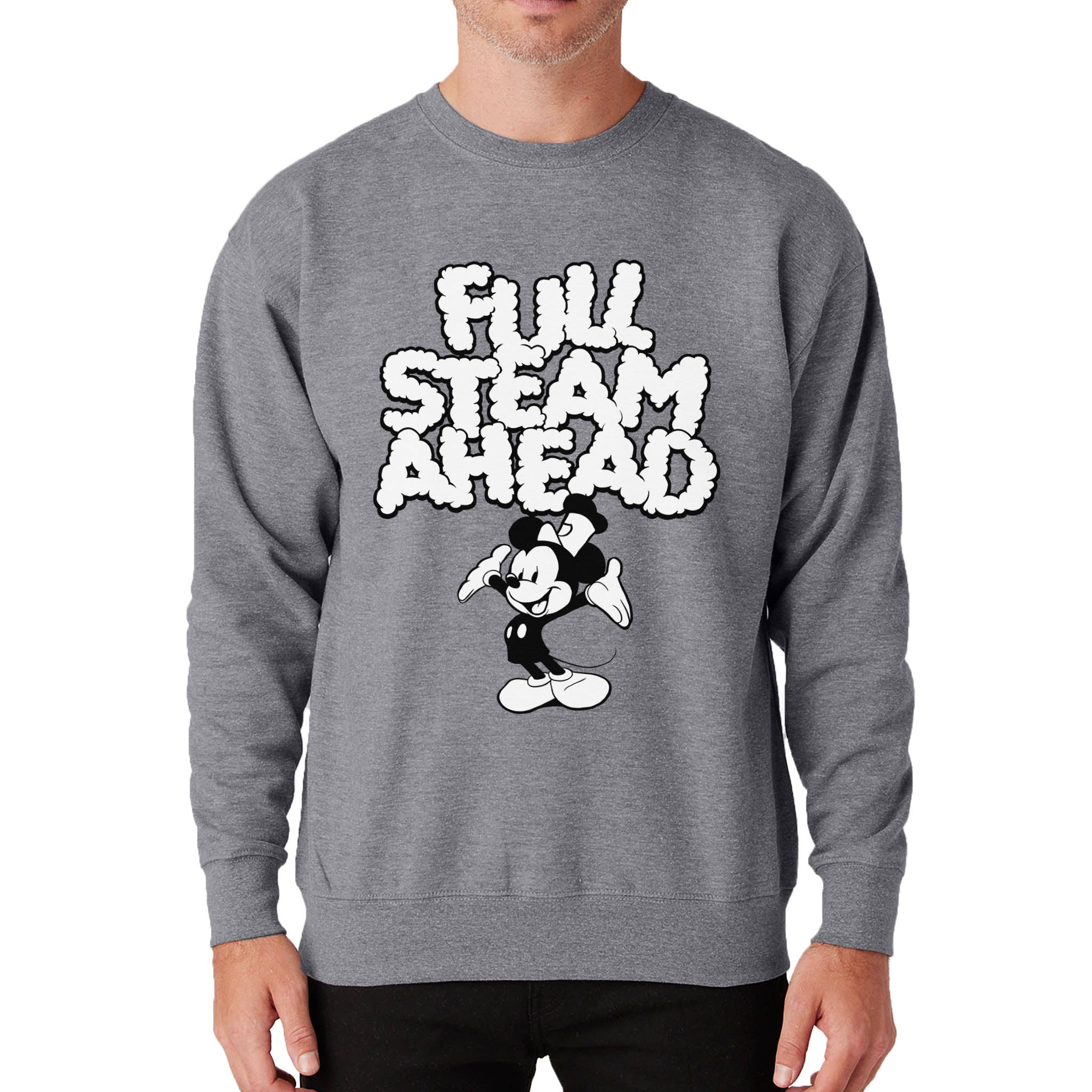 Full Steam Ahead! Crewneck Sweatshirt - Steamboat Willie World