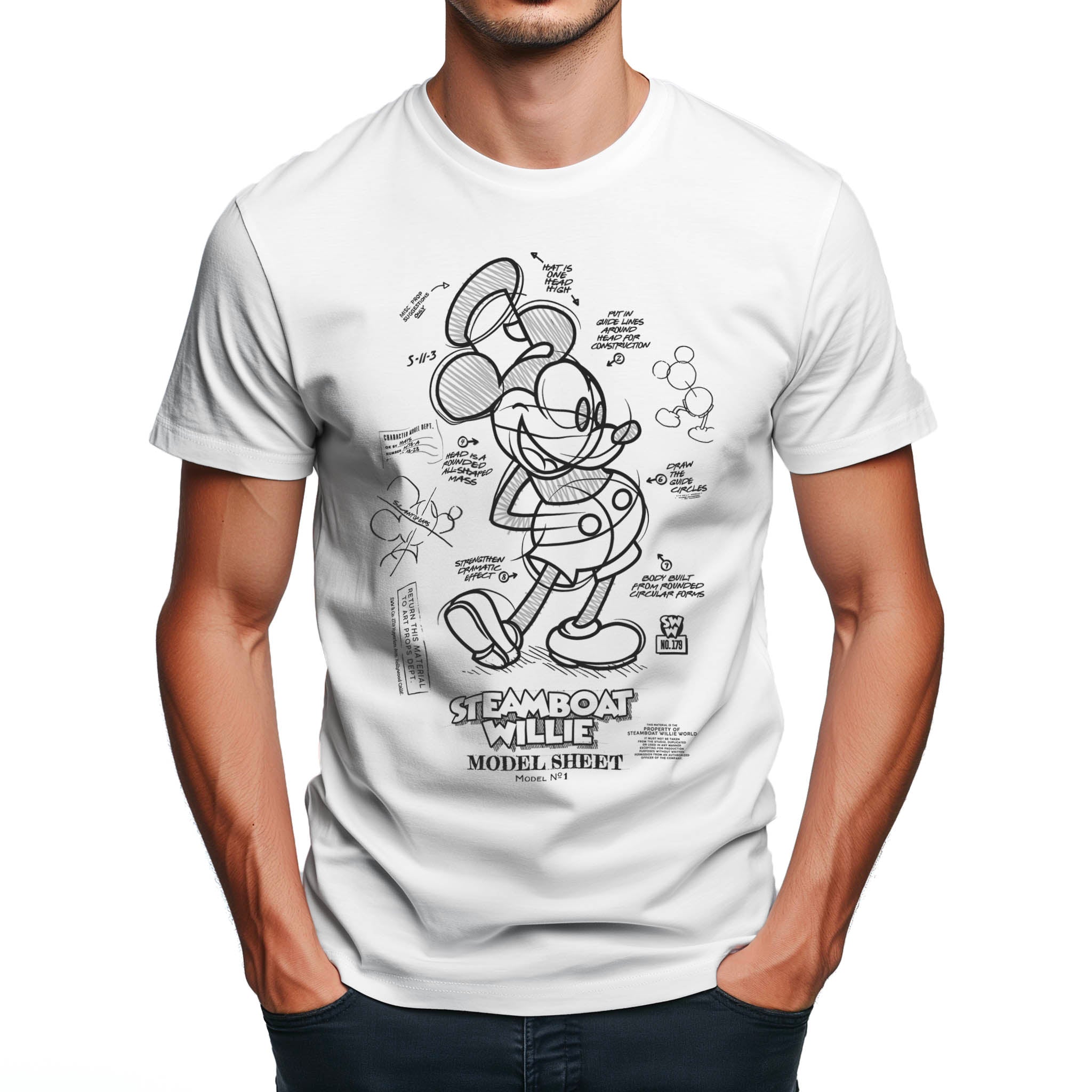 Build Character! Tee - Steamboat Willie World