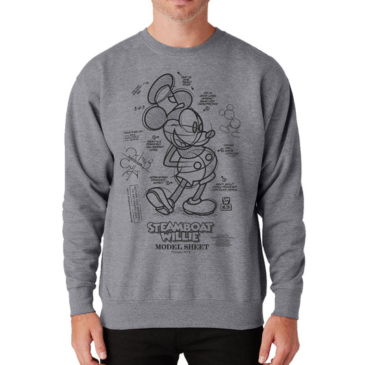 Build Character! Crewneck Sweatshirt - Steamboat Willie World