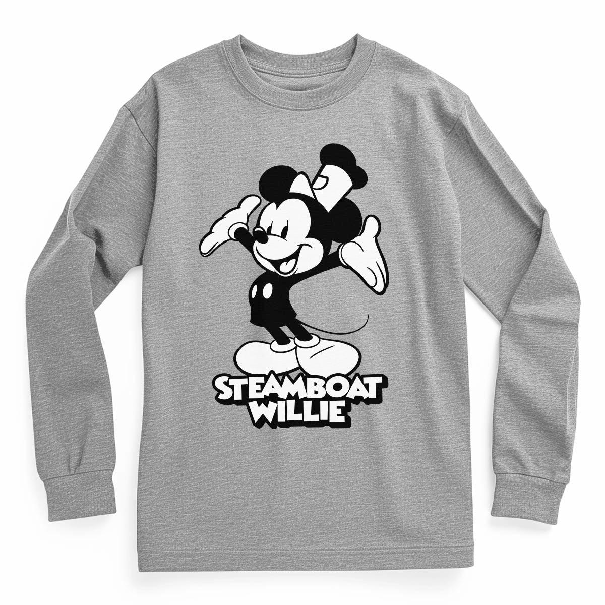 Hiya! Youth Long Sleeve Tee - Steamboat Willie World