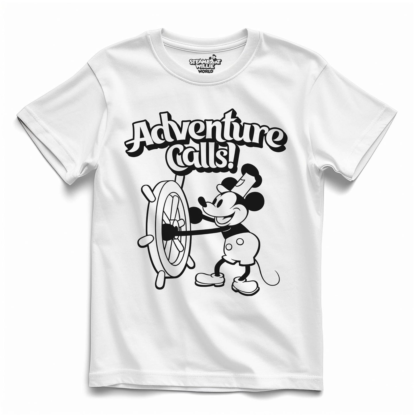 Adventure Calls! Youth Tee - Steamboat Willie World