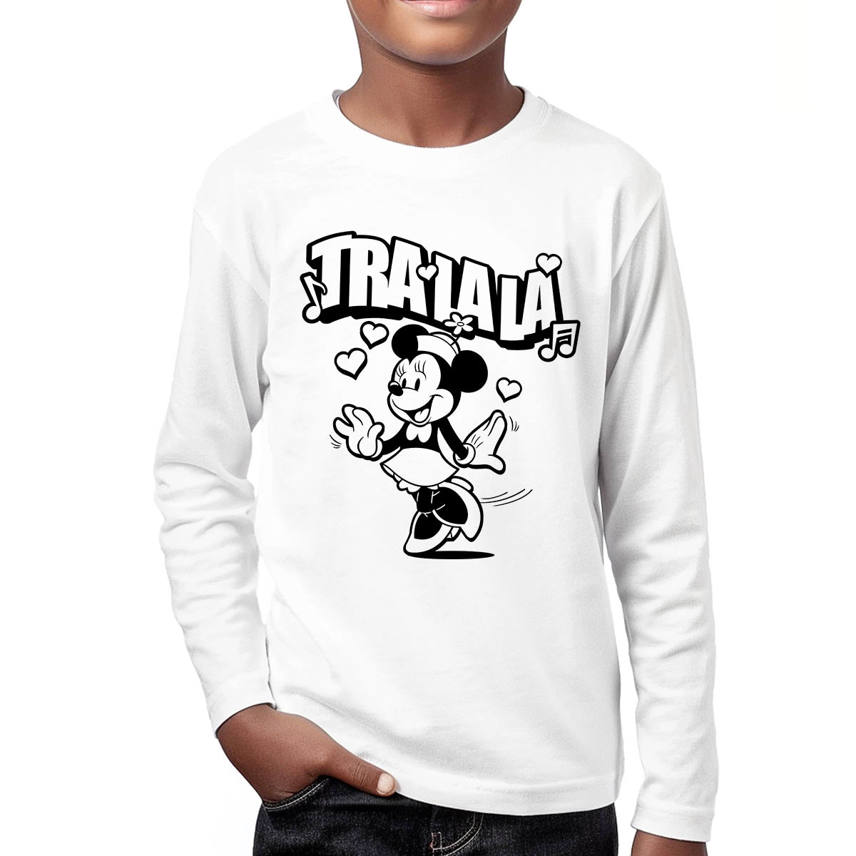 Tra-La-La! Youth Long Sleeve Tee - Steamboat Willie World