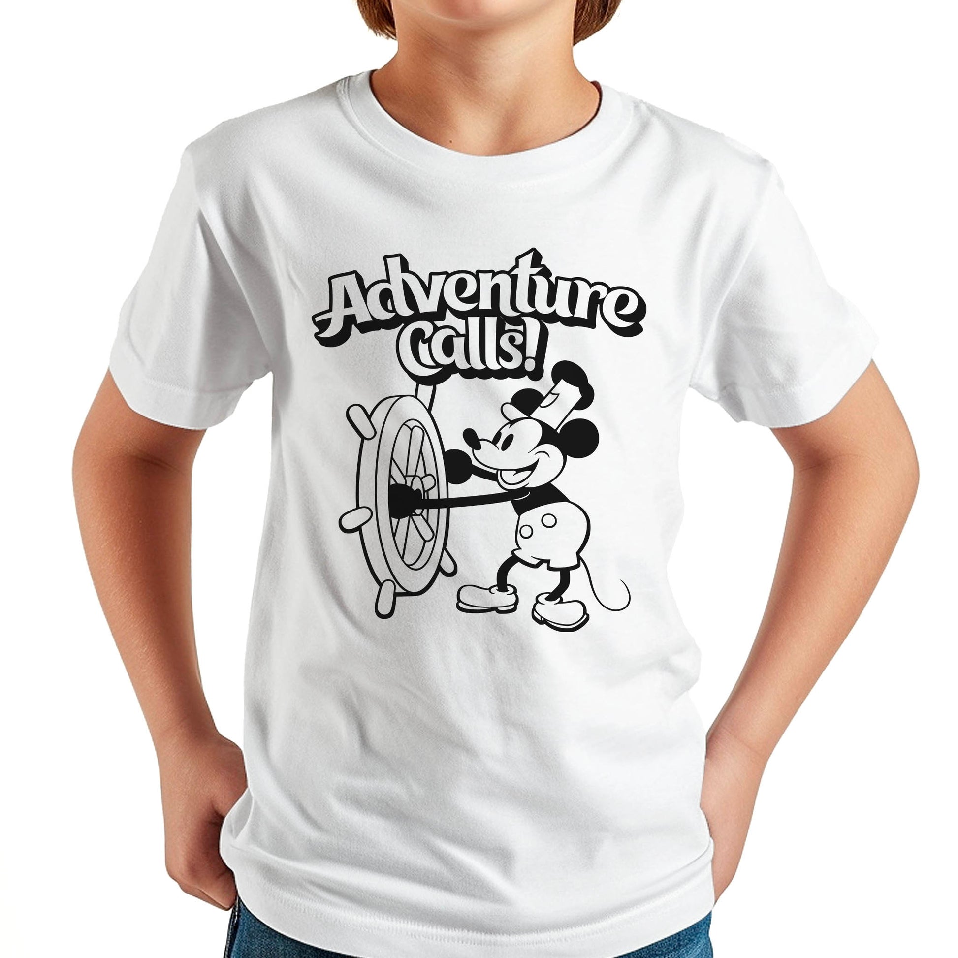 Adventure Calls! Youth Tee - Steamboat Willie World