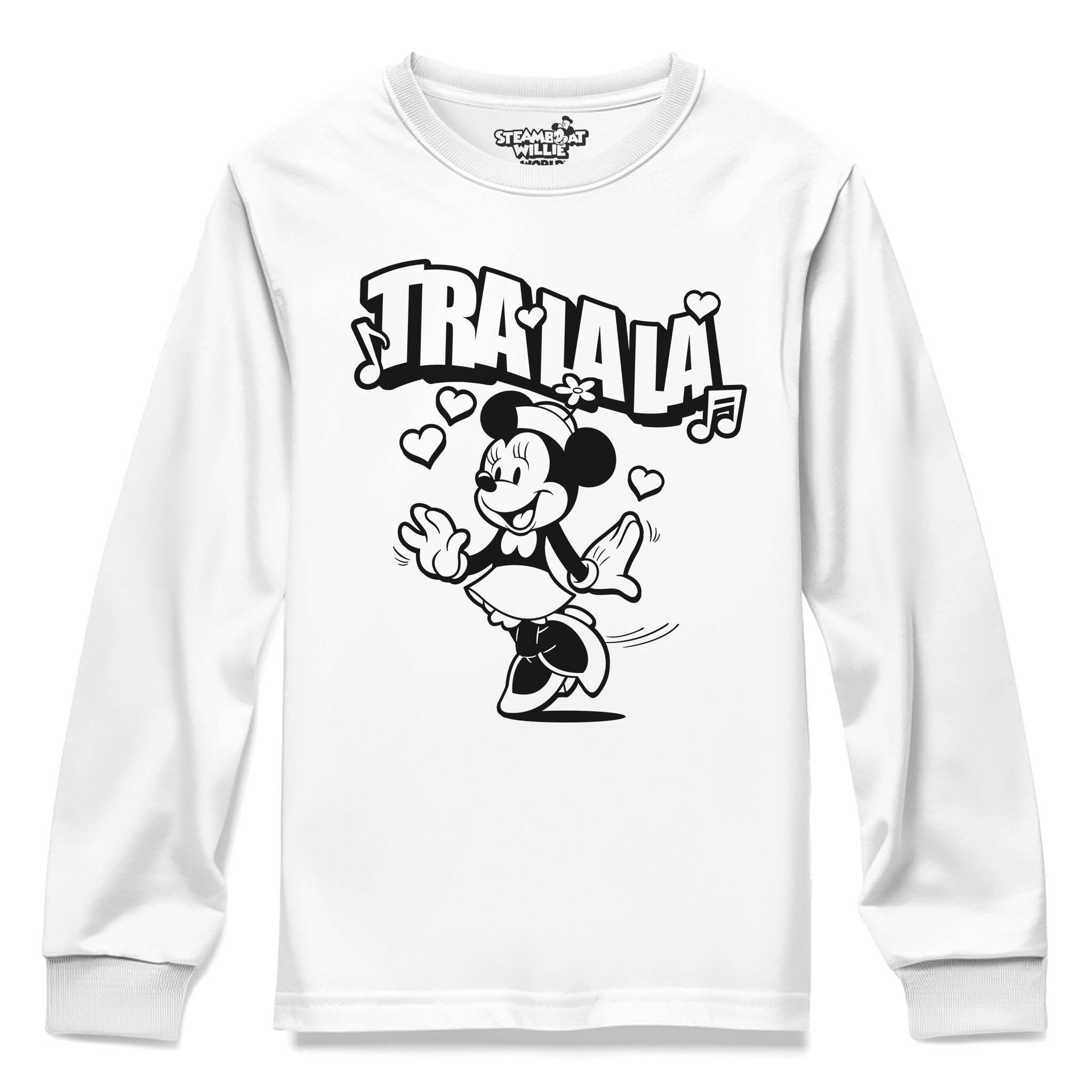 Tra-La-La! Youth Long Sleeve Tee - Steamboat Willie World