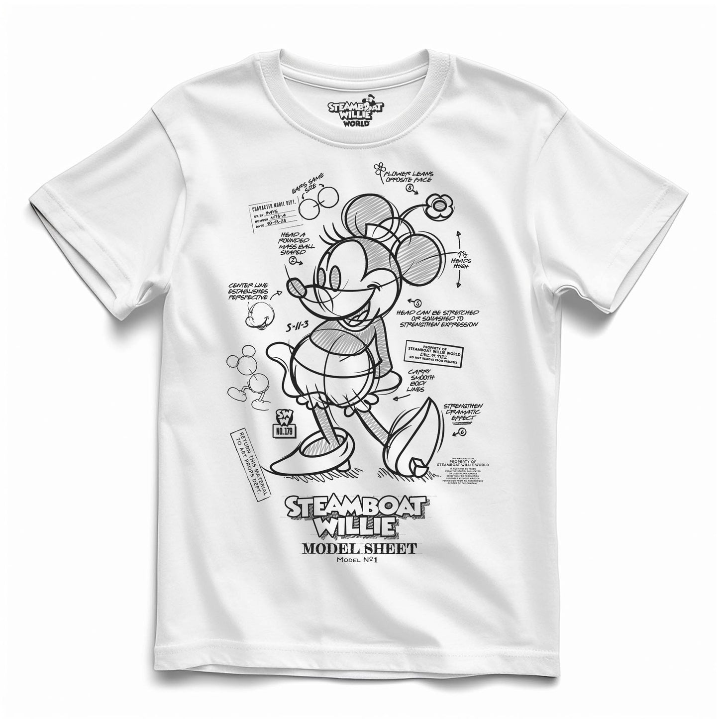 Model Material Youth Tee - Steamboat Willie World