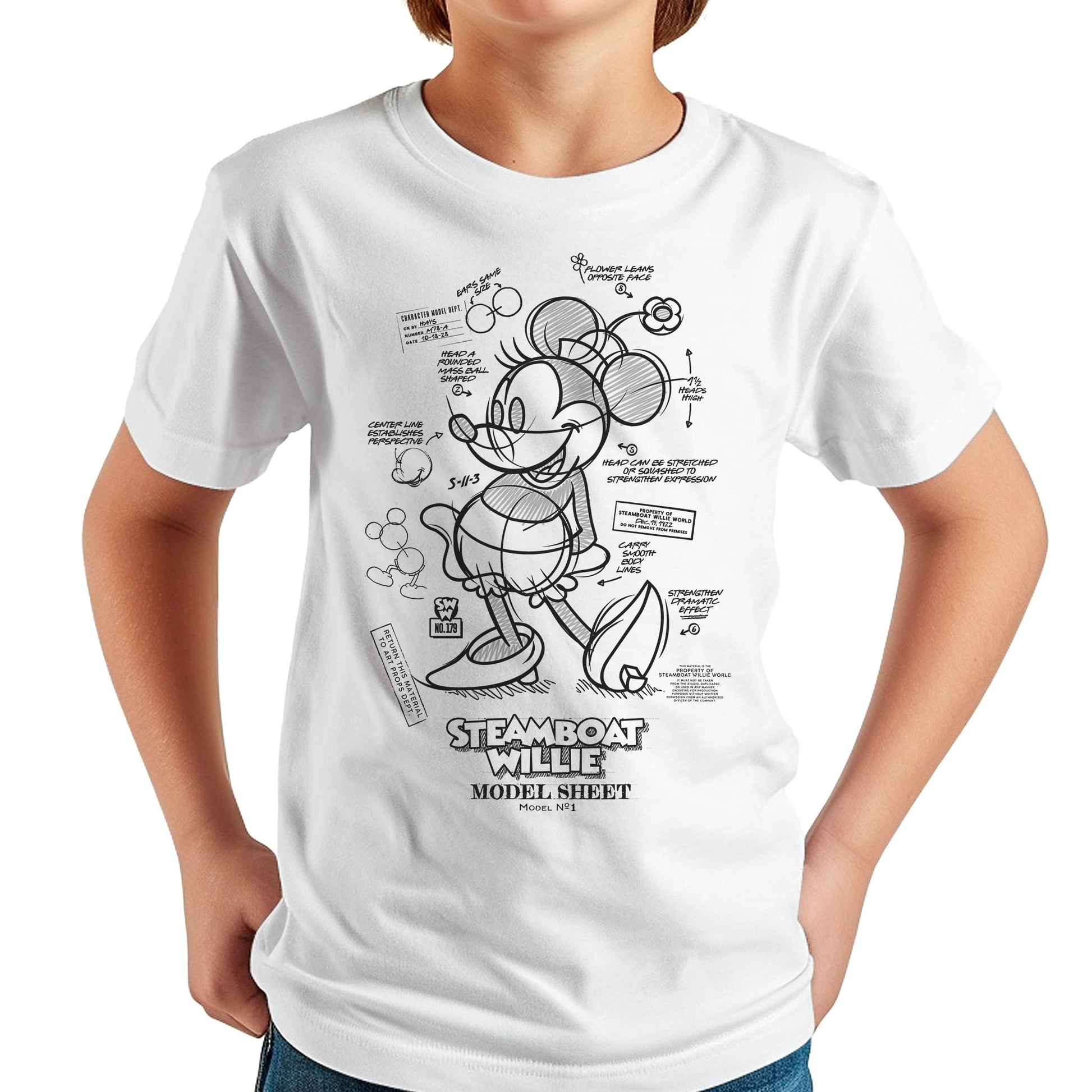 Model Material Youth Tee - Steamboat Willie World