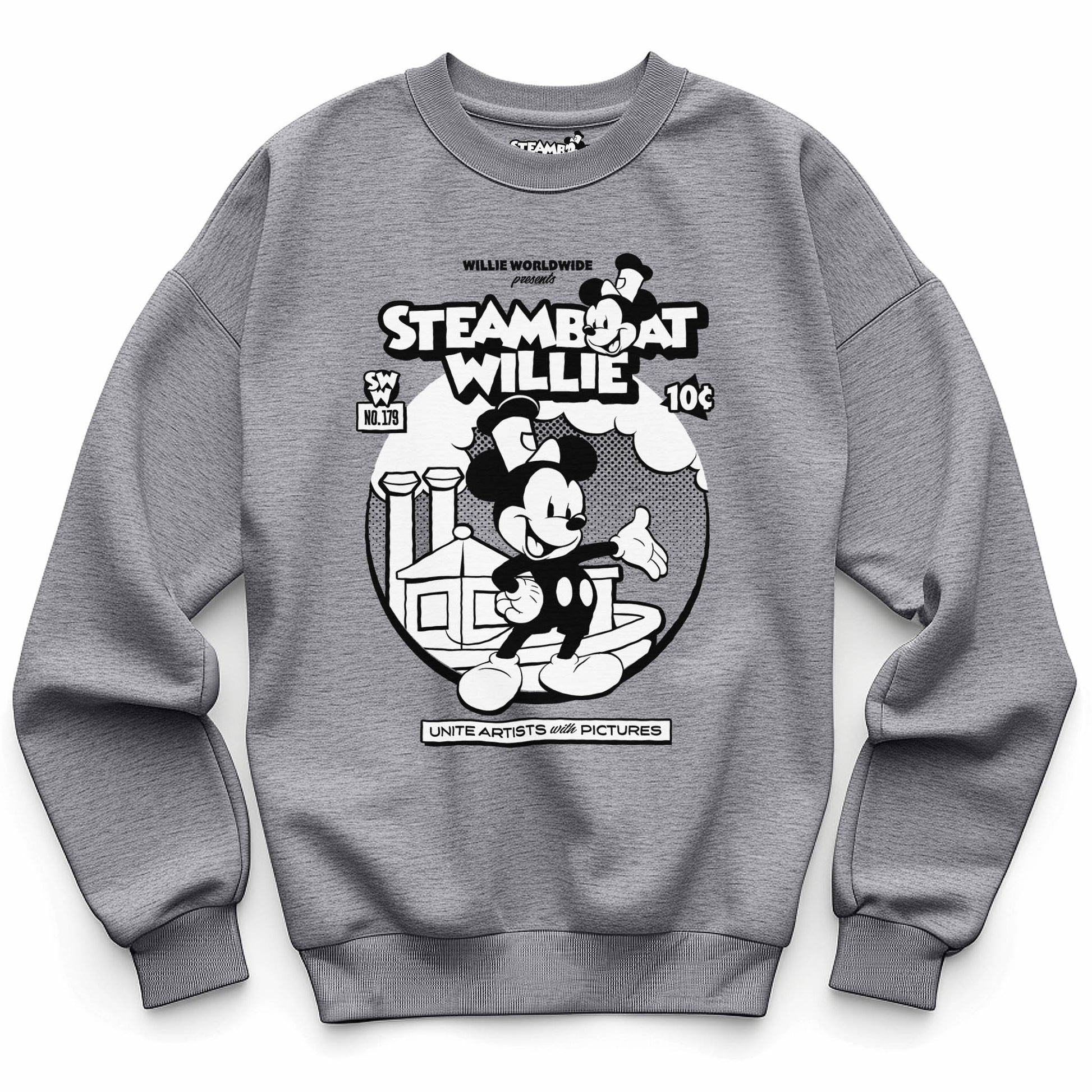 Welcome to My World! Crewneck Sweatshirt - Steamboat Willie World