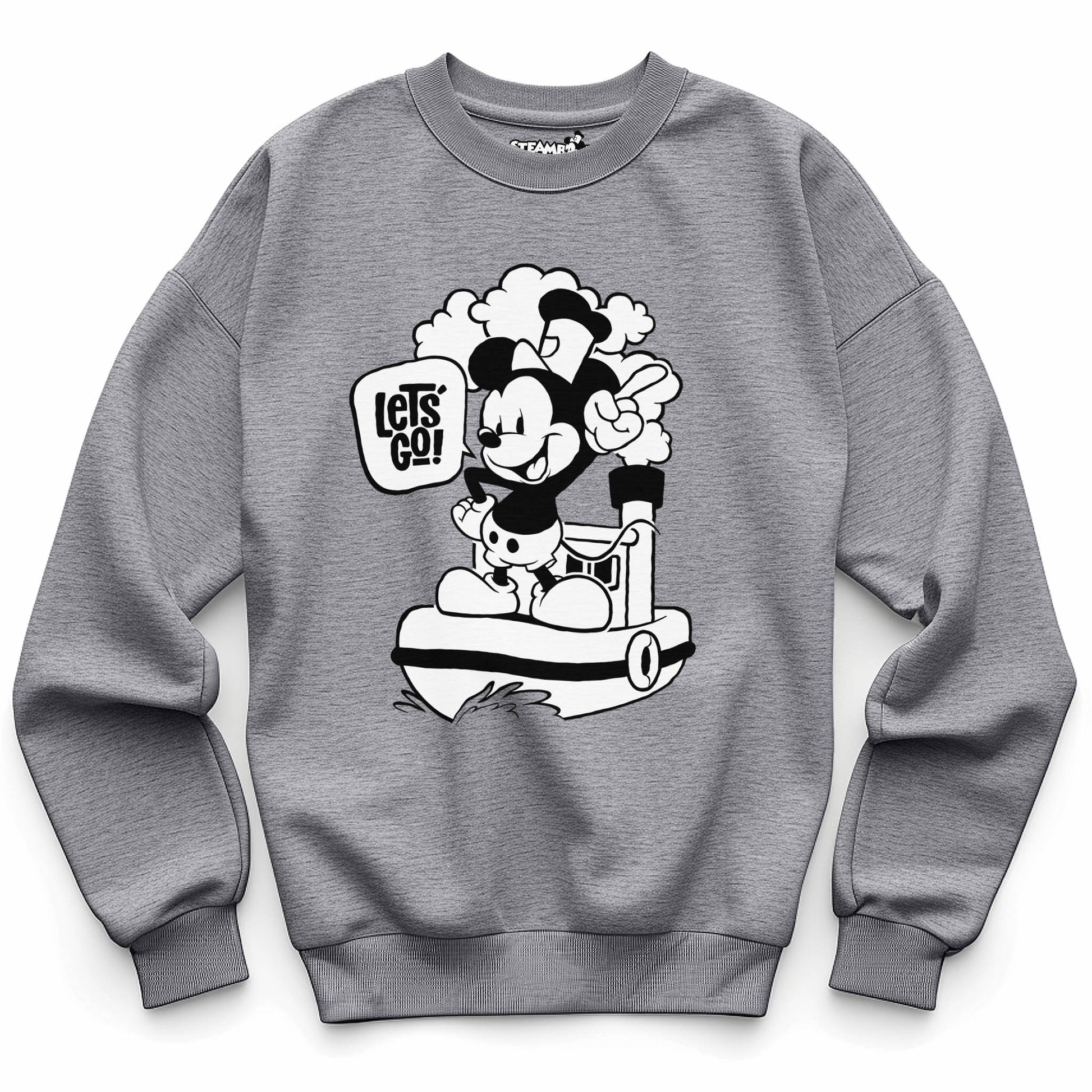 Let's Go! Crewneck Sweatshirt - Steamboat Willie World