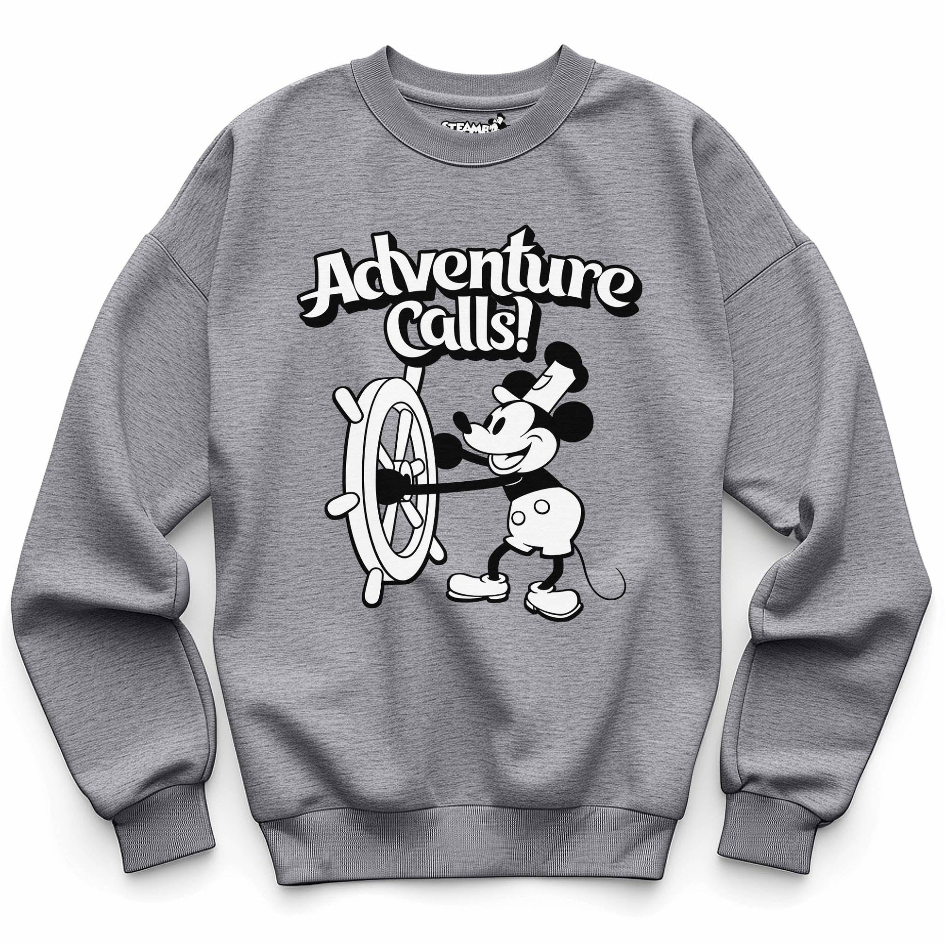 Adventure Calls! Crewneck Sweatshirt - Steamboat Willie World