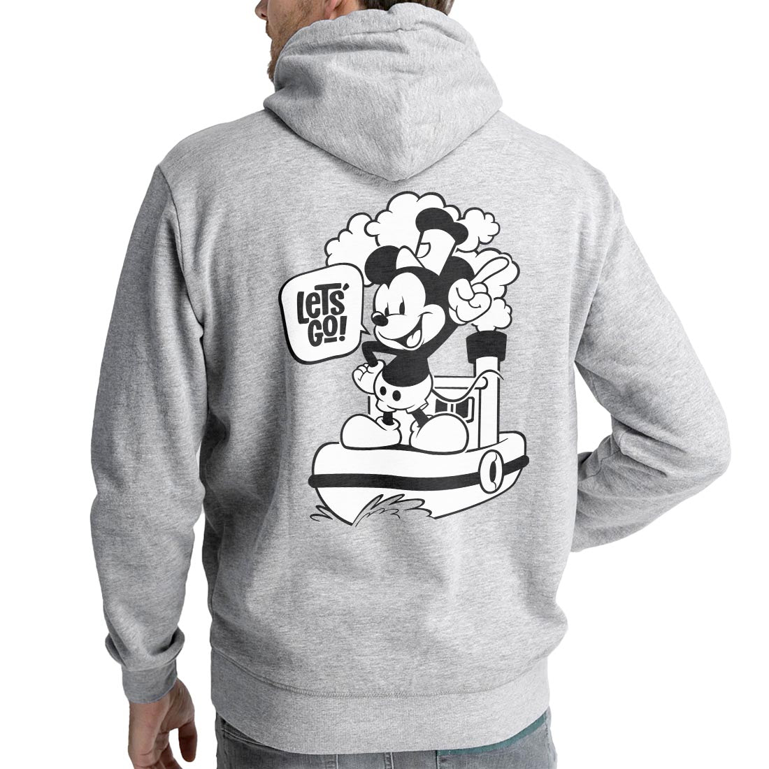 Let's Go! Heavy Blend Zip Hoodie - Steamboat Willie World