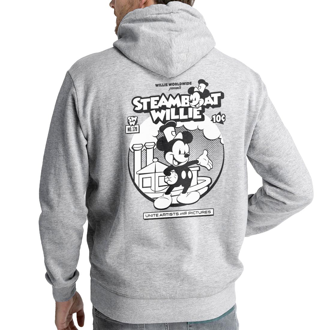 Welcome to My World! Heavy Blend Zip Hoodie - Steamboat Willie World