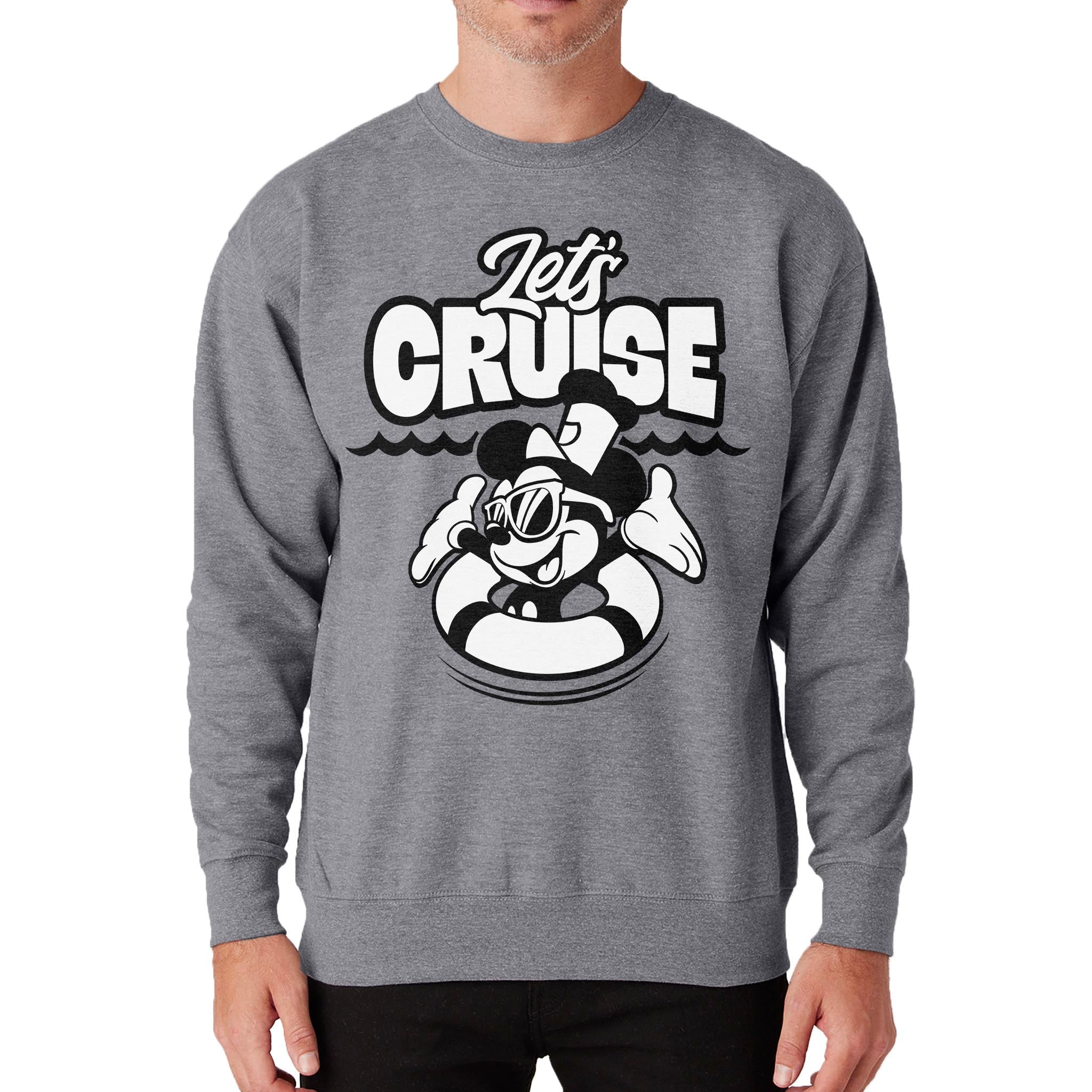 Let's Cruise! Crewneck Sweatshirt - Steamboat Willie World