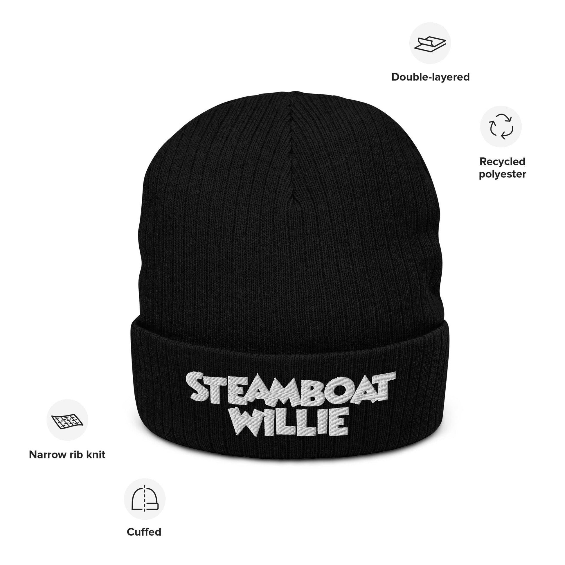 Steamboat Willie Ribbed Knit Beanie - Steamboat Willie World