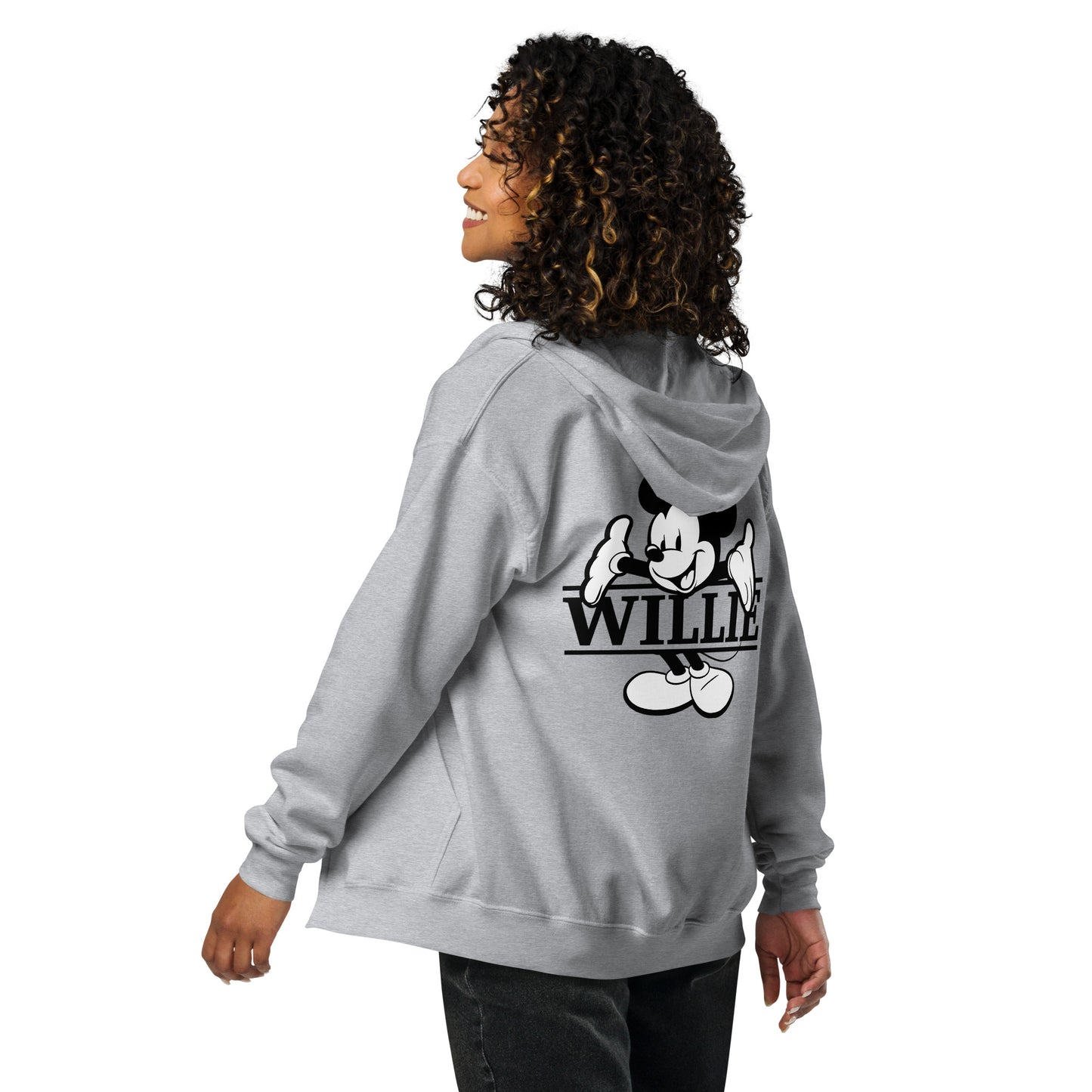 What's My Name? Heavy Blend Zip Hoodie - Steamboat Willie World