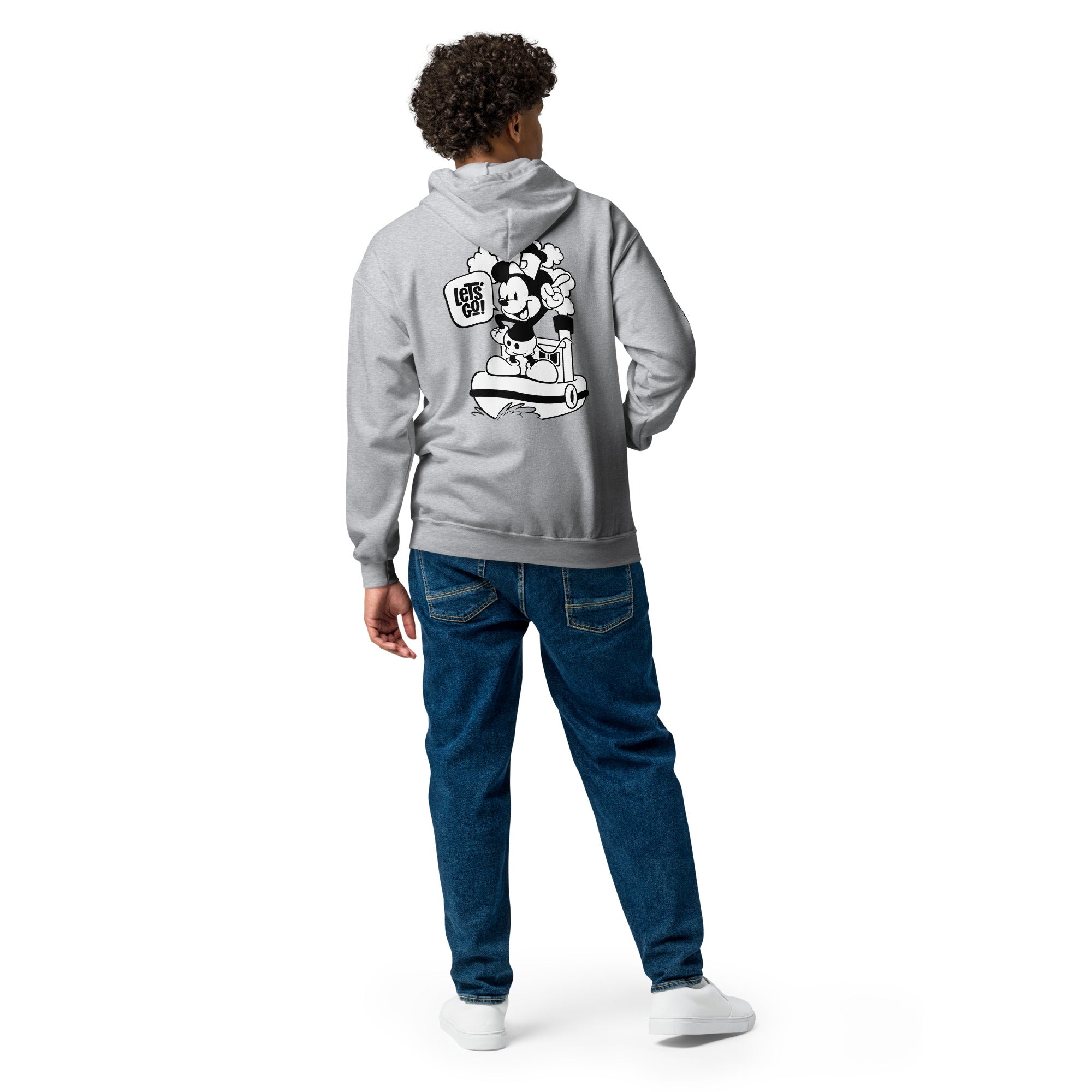 Let's Go! Heavy Blend Zip Hoodie - Steamboat Willie World