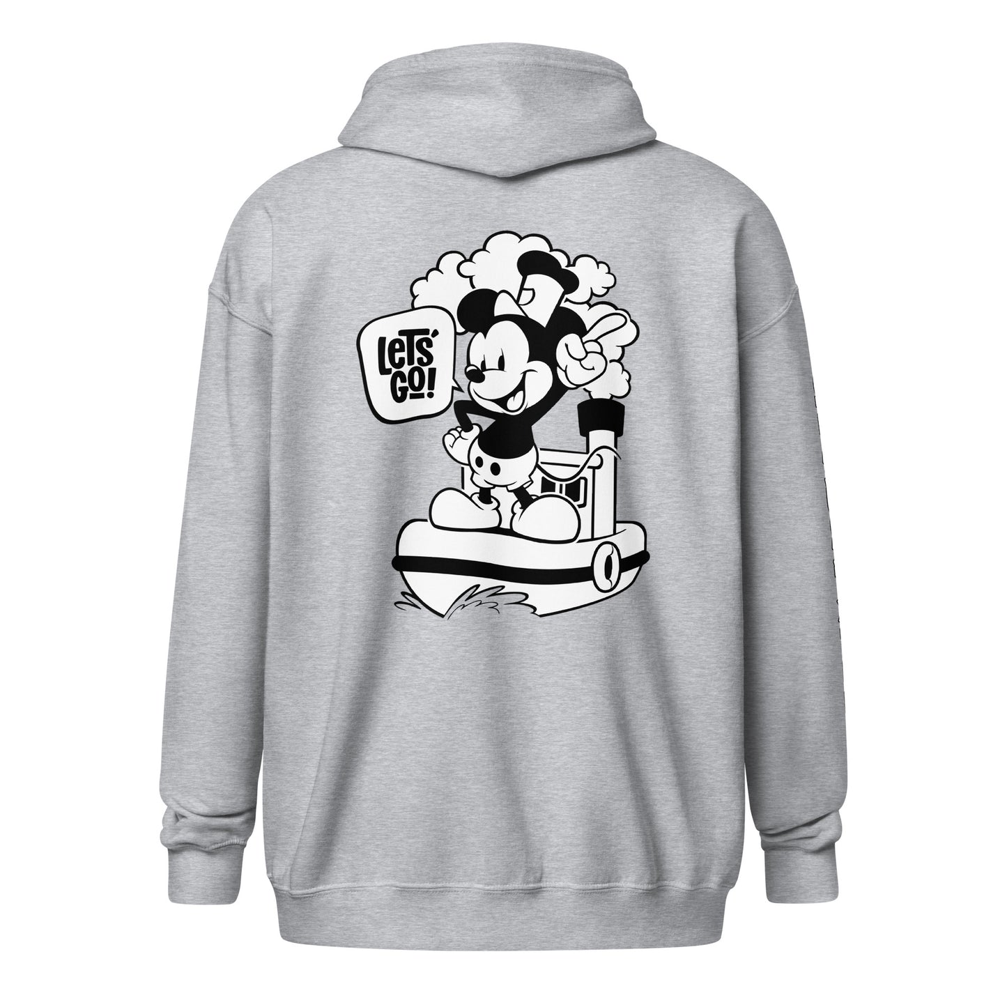 Let's Go! Heavy Blend Zip Hoodie - Steamboat Willie World