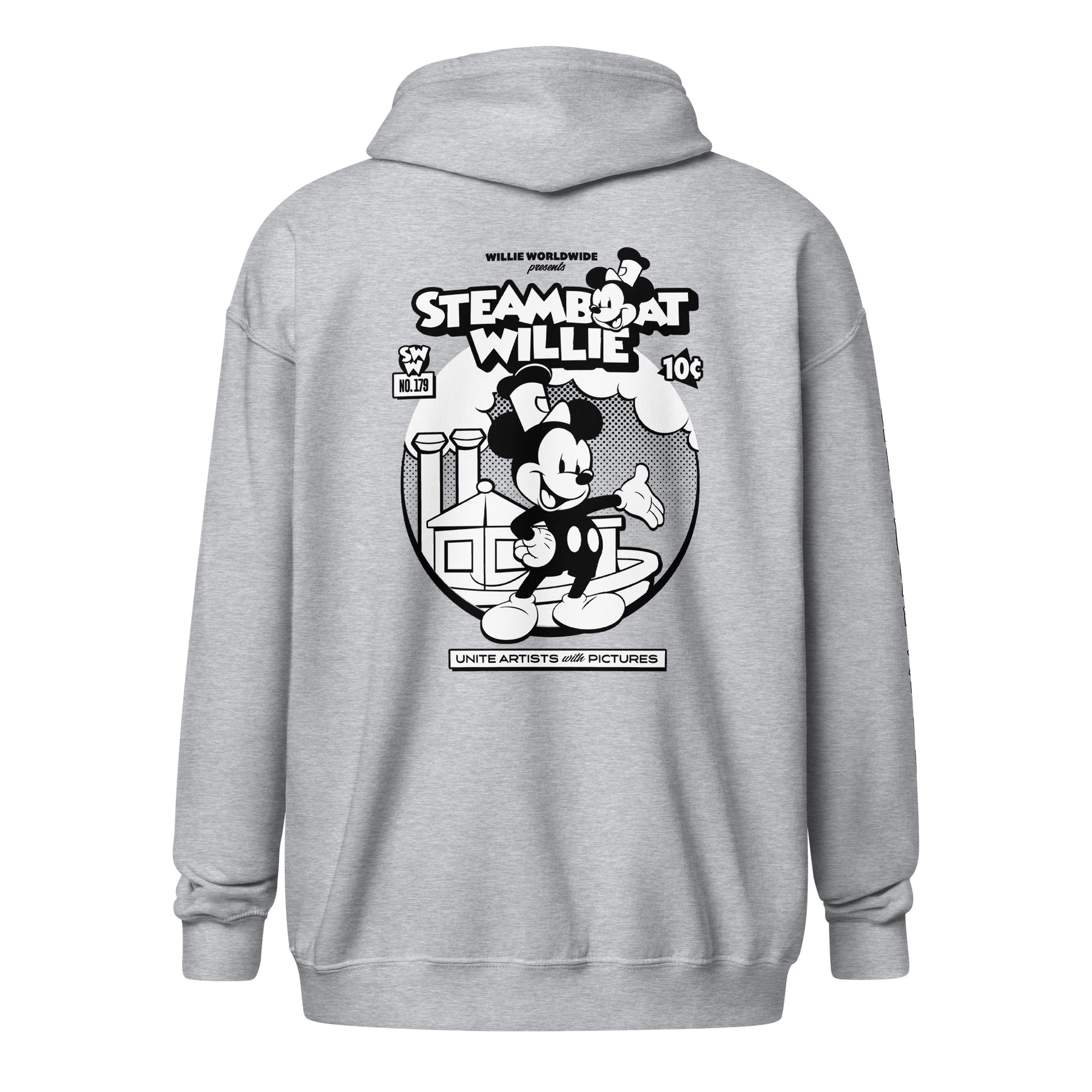 Welcome to My World! Heavy Blend Zip Hoodie - Steamboat Willie World