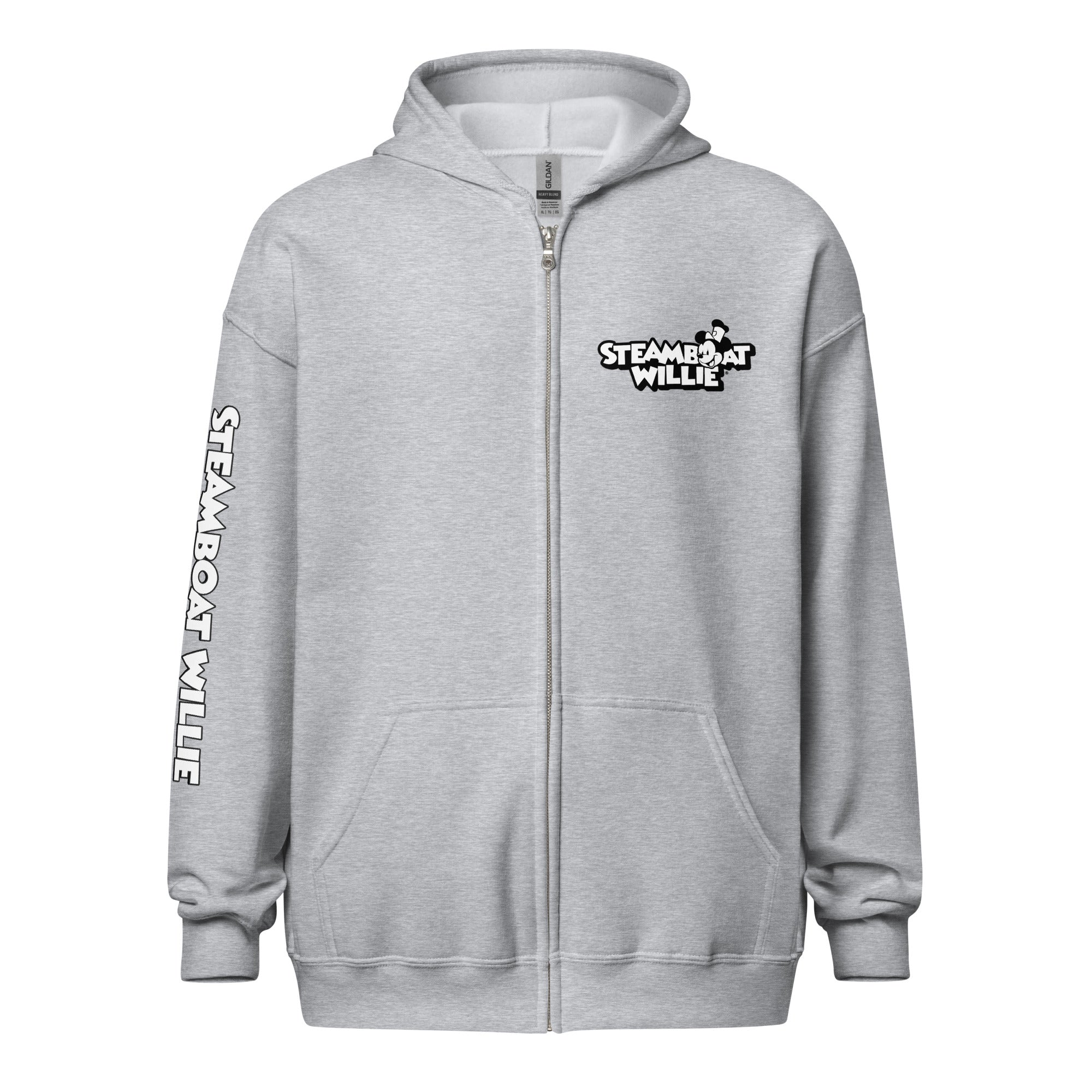 What's My Name? Heavy Blend Zip Hoodie - Steamboat Willie World