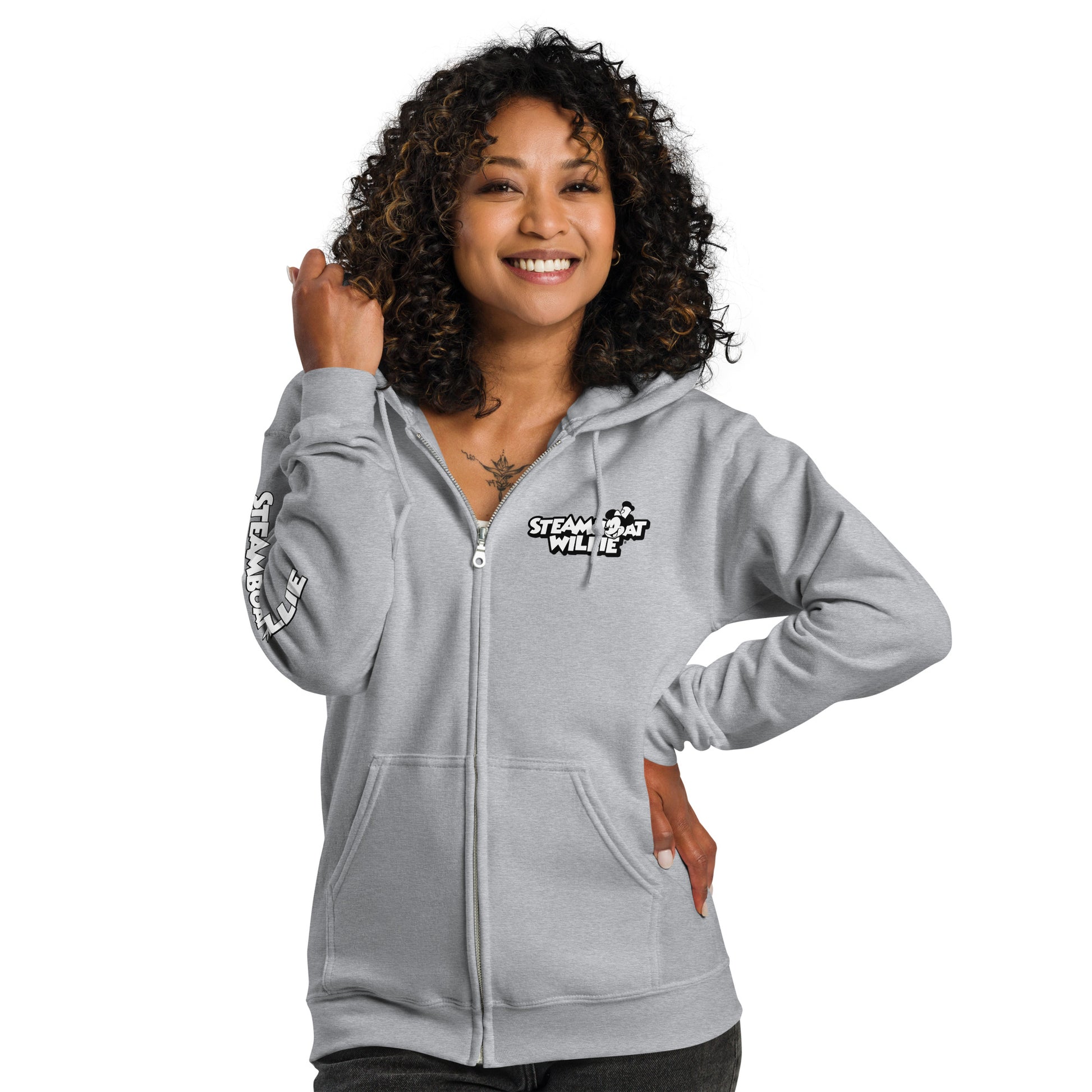 Kisses! Heavy Blend Zip Hoodie - Steamboat Willie World