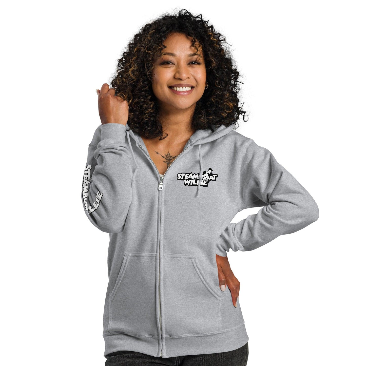 Hiya! Heavy Blend Zip Hoodie - Steamboat Willie World