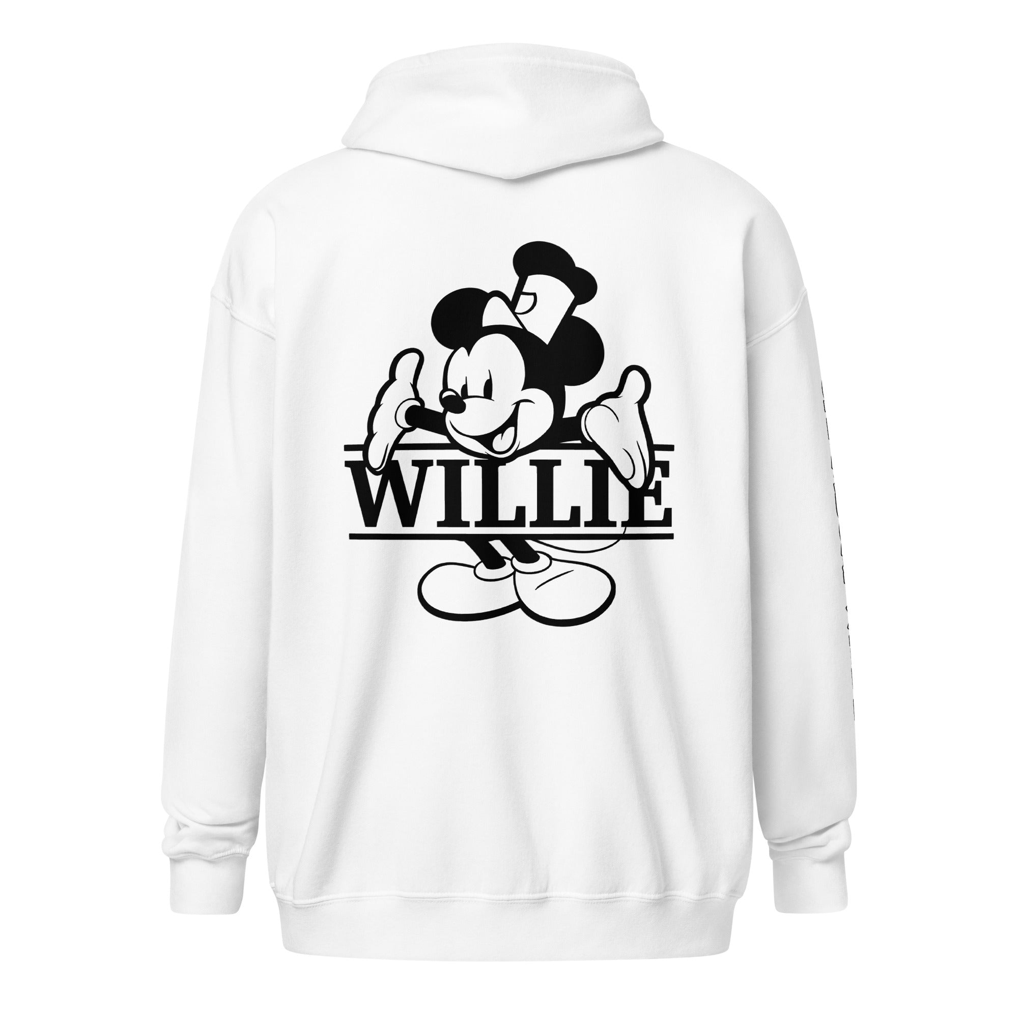 What's My Name? Heavy Blend Zip Hoodie - Steamboat Willie World