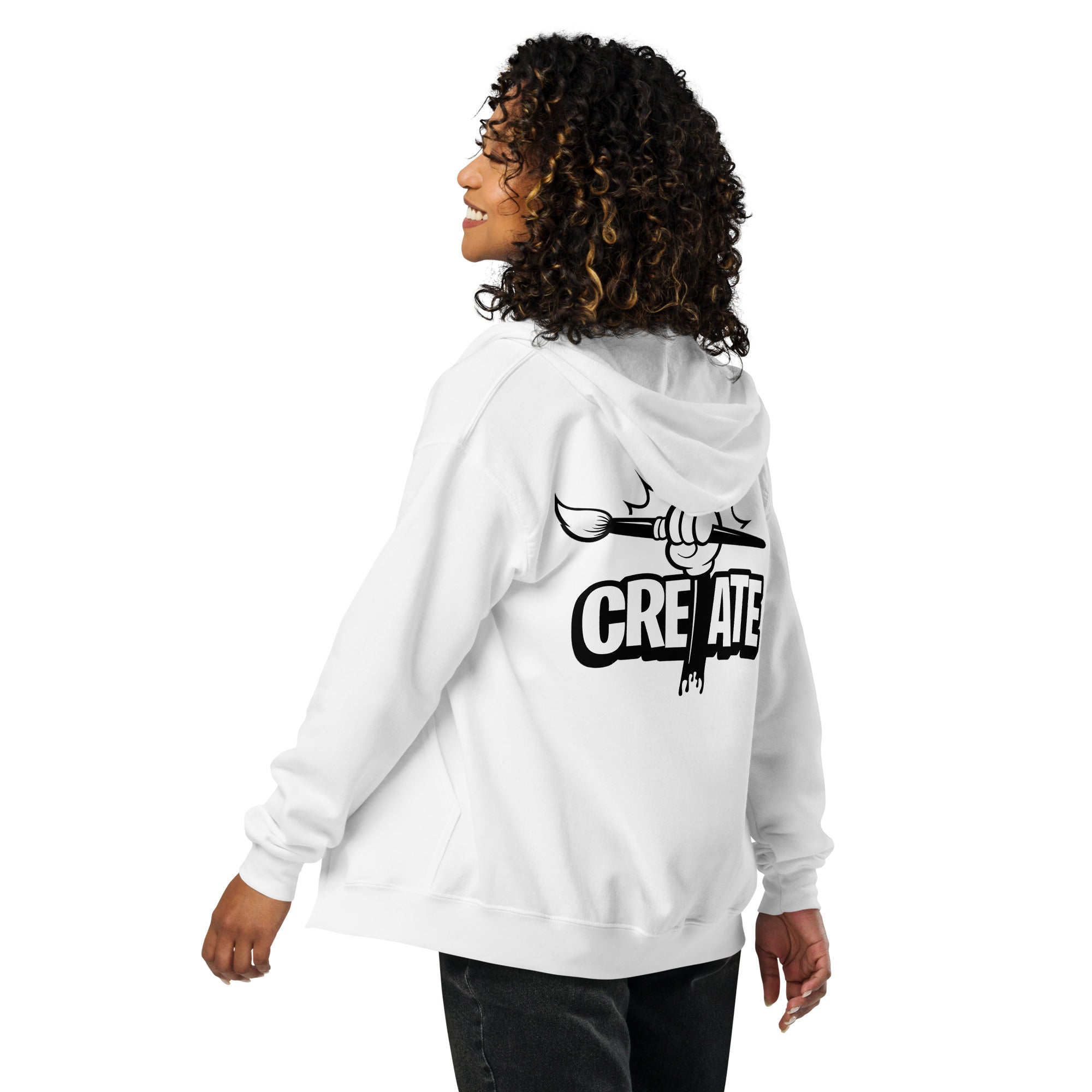 Create! Heavy Blend Zip Hoodie - Steamboat Willie World