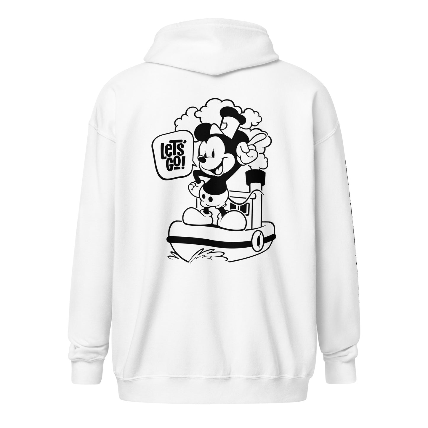 Let's Go! Heavy Blend Zip Hoodie - Steamboat Willie World