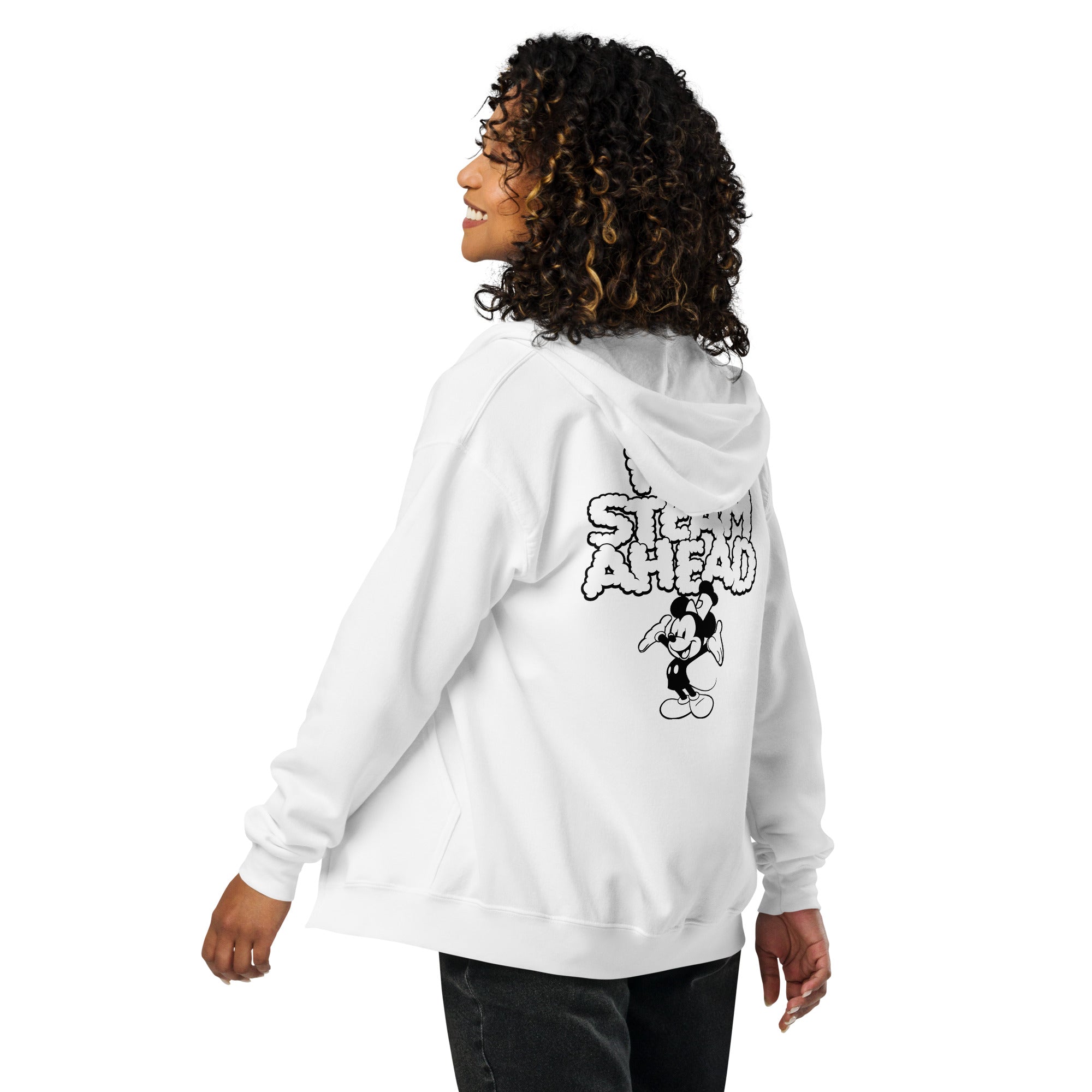 Full Steam Ahead! Heavy Blend Zip Hoodie - Steamboat Willie World