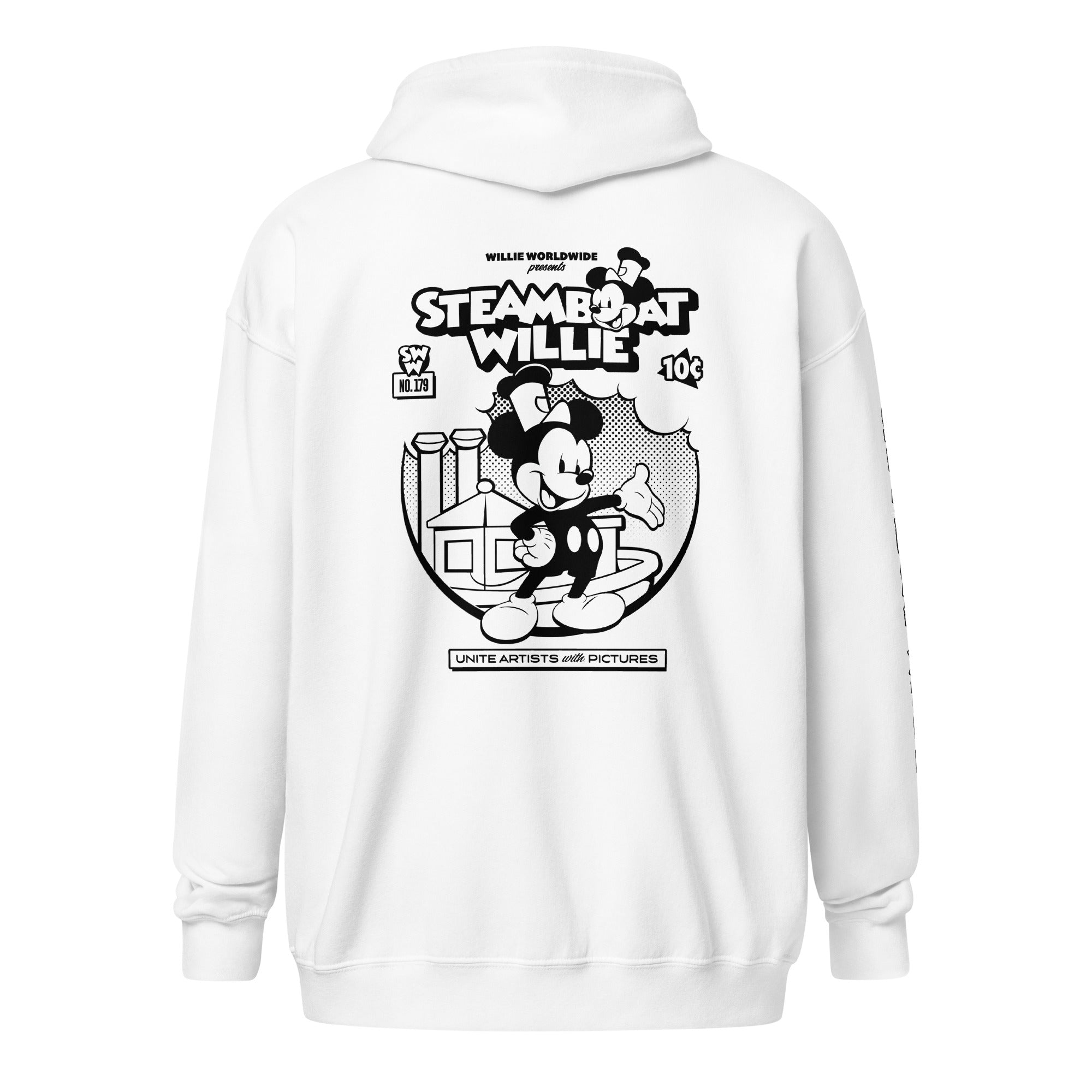 Welcome to My World! Heavy Blend Zip Hoodie - Steamboat Willie World