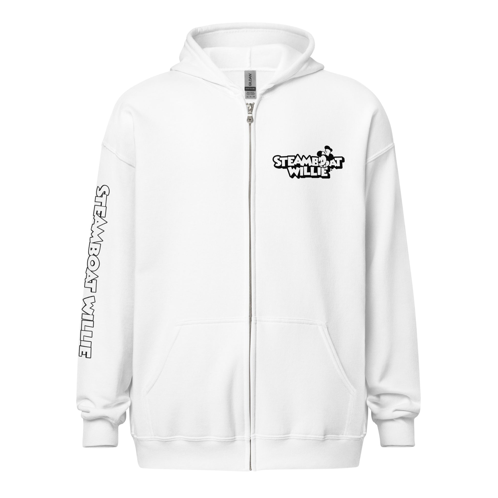 What's My Name? Heavy Blend Zip Hoodie - Steamboat Willie World