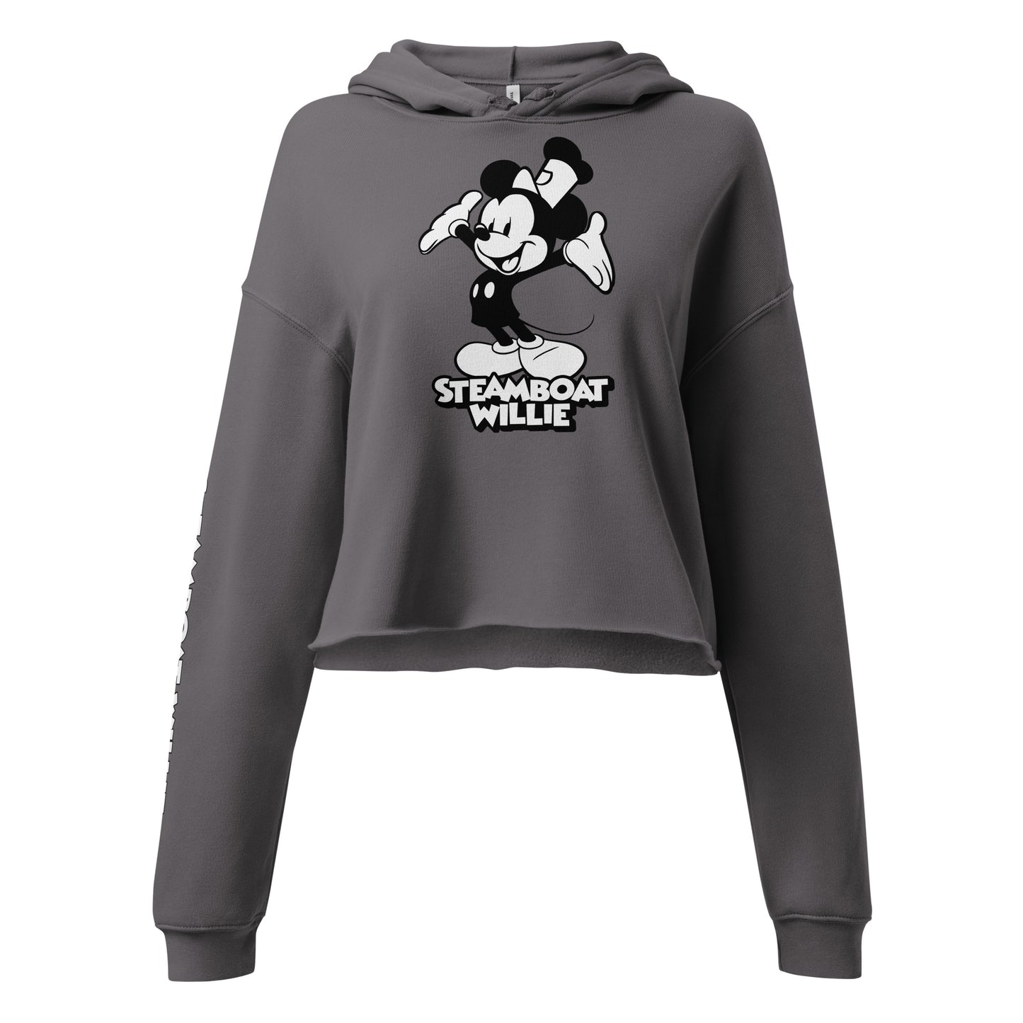 Hiya! Crop Hoodie - Steamboat Willie World