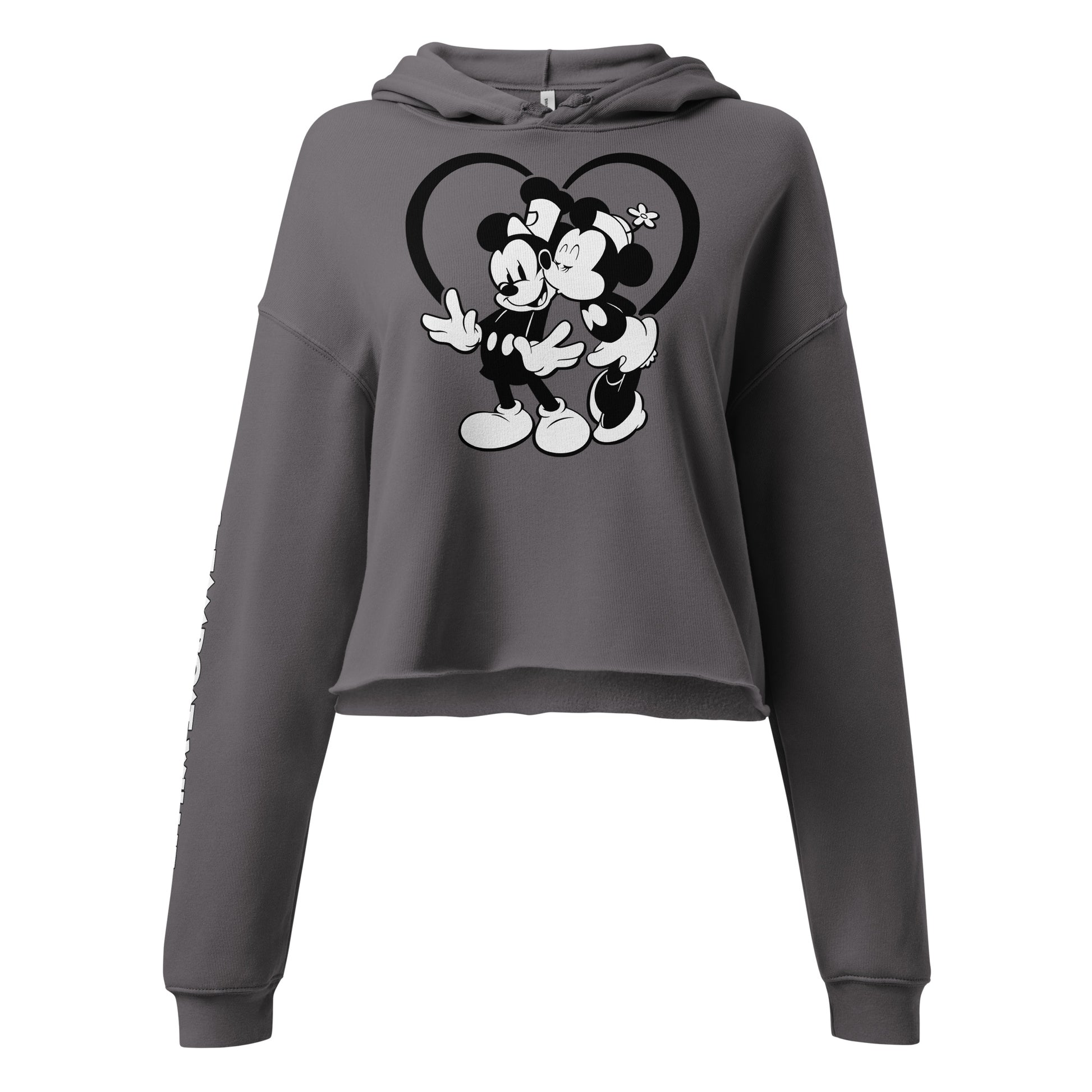 Kisses! Crop Hoodie - Steamboat Willie World