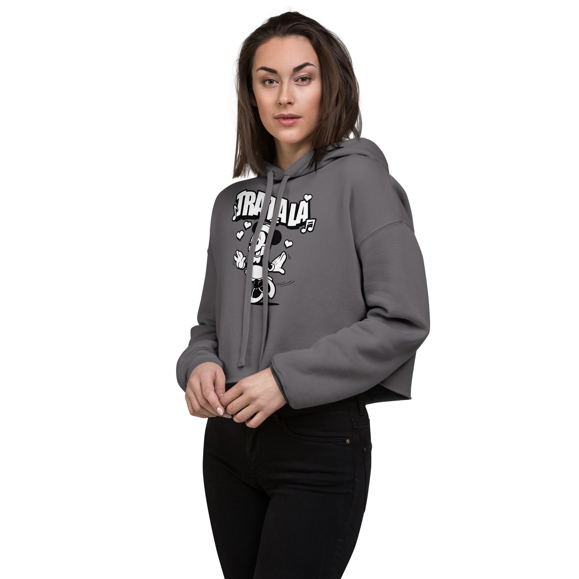 Tra-La-La! Crop Hoodie - Steamboat Willie World